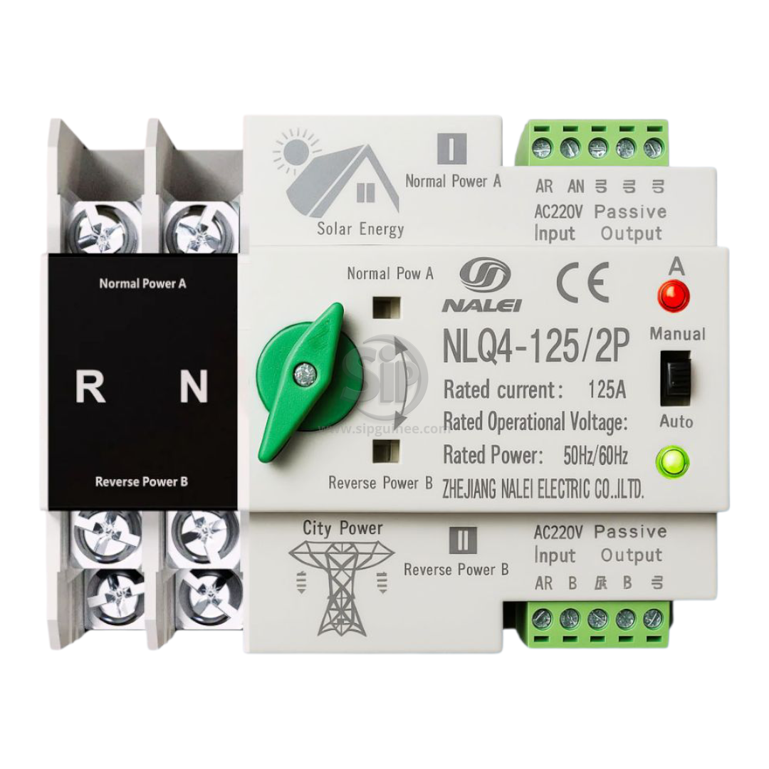 ⚡ Commutateur Automatique NALEI NLQ4-125/2P | Basculement ultra-rapide entre EDG, solaire et groupe